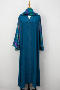Khaliji Abaya - Turquoise