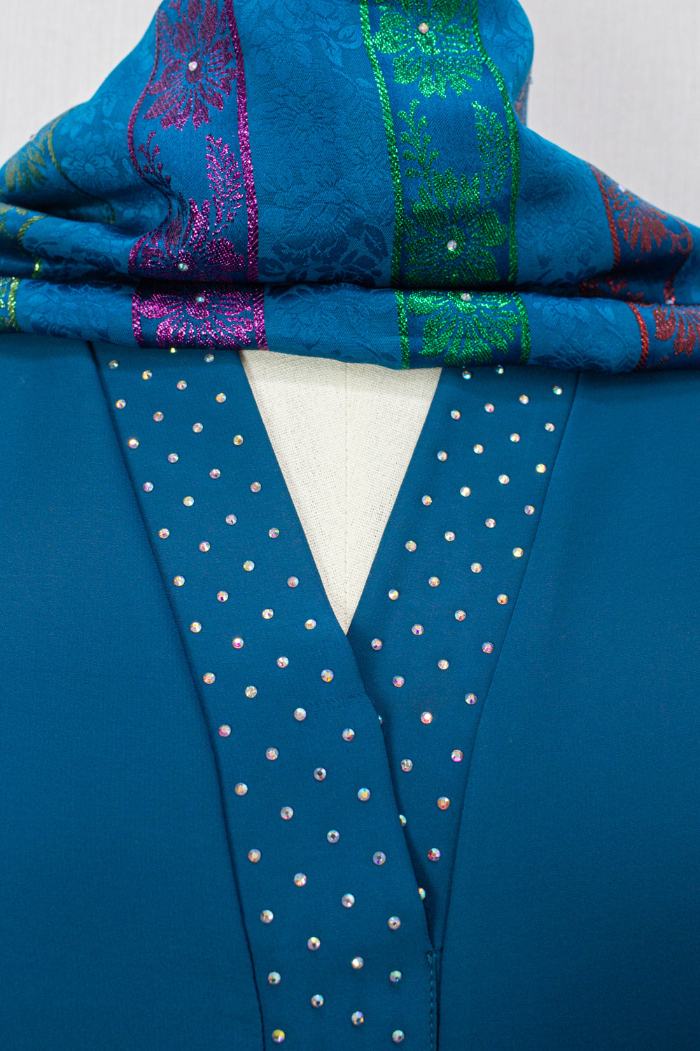 Khaliji Abaya - Turquoise