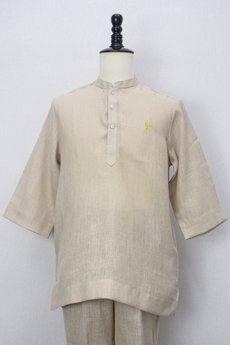 Linen Kurta, Beige