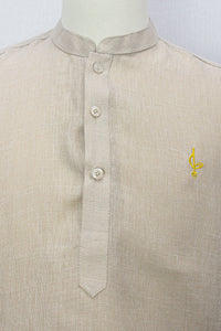 Linen Kurta, Beige
