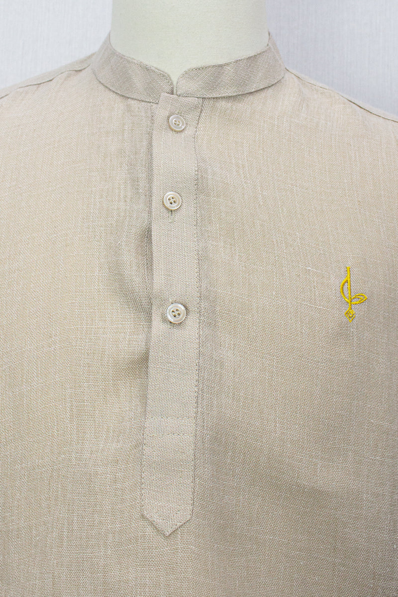 Linen Kurta, Beige