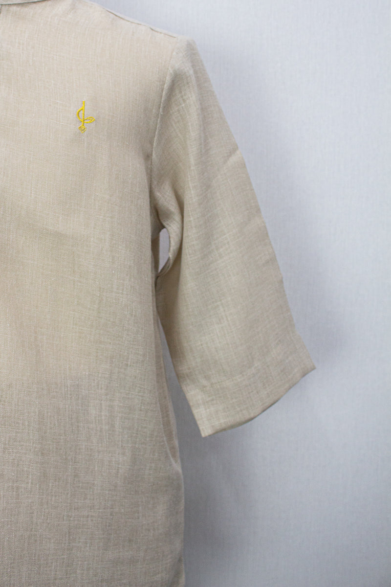 Linen Kurta, Beige