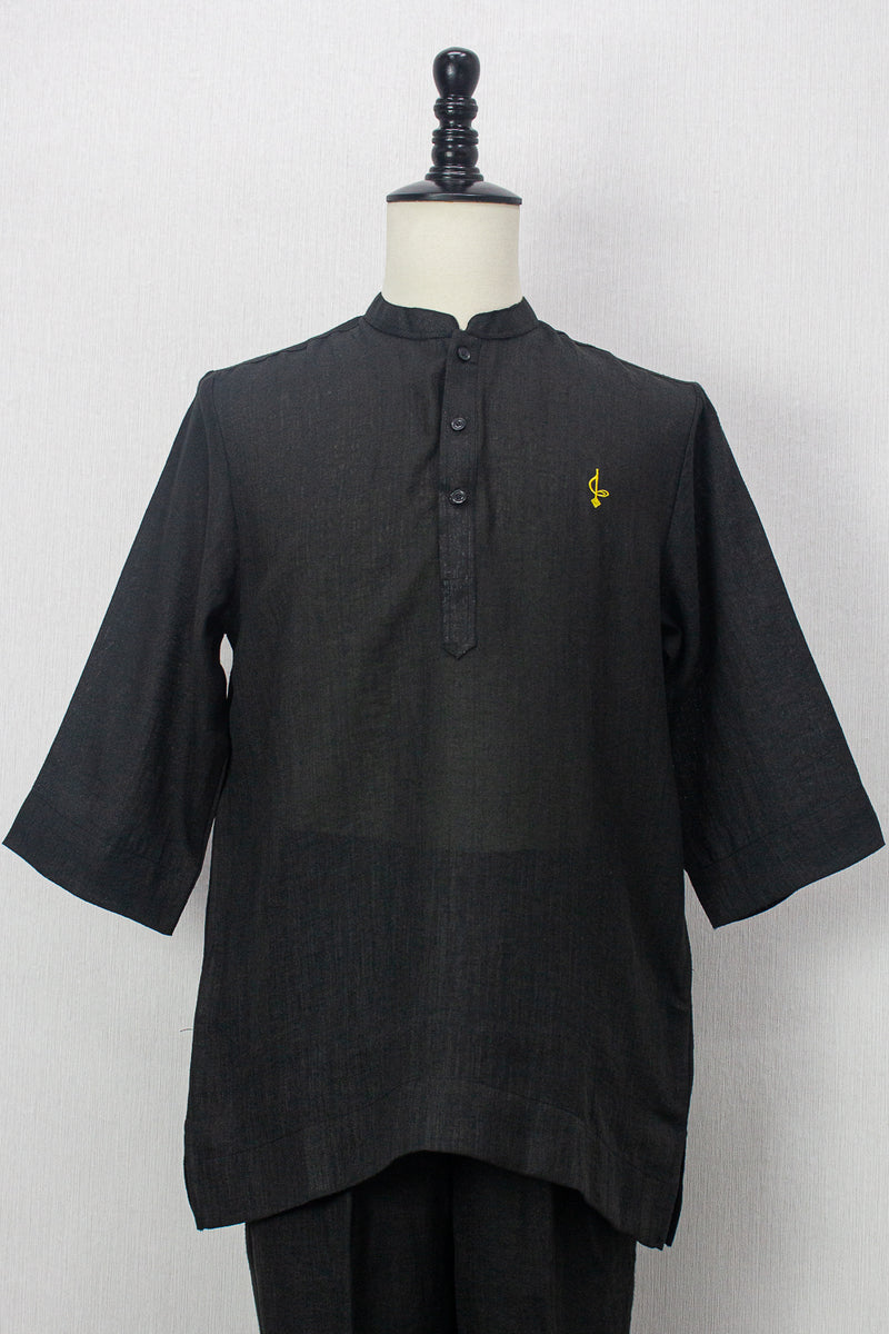 Linen Kurta, Black