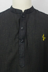 Linen Kurta, Black