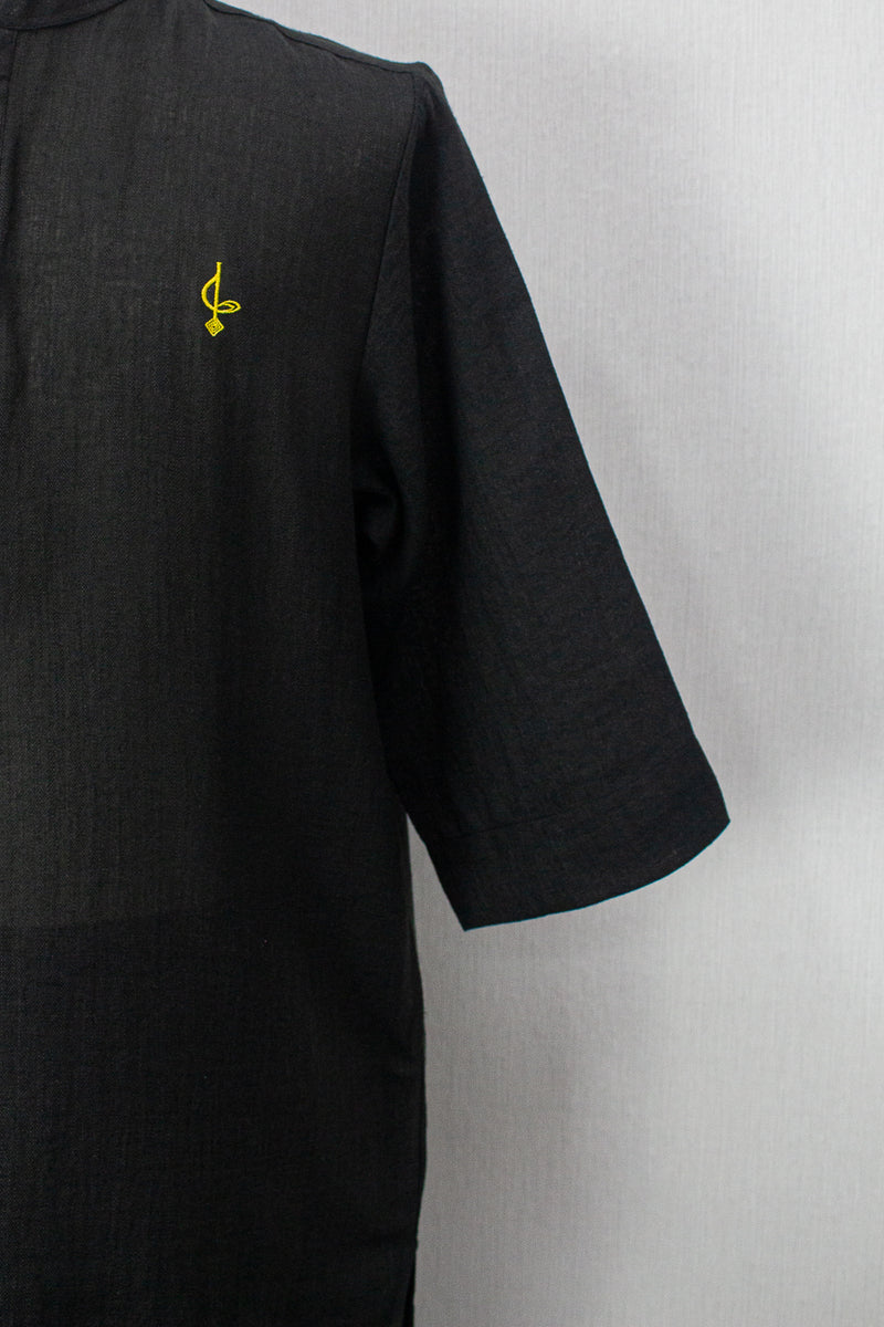 Linen Kurta, Black