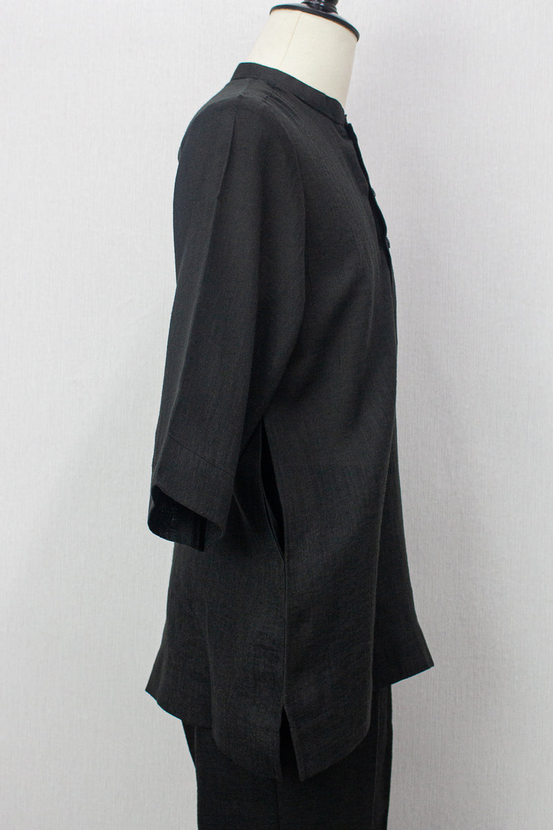 Linen Kurta, Black