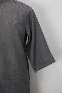 Linen Kurta, Light Grey