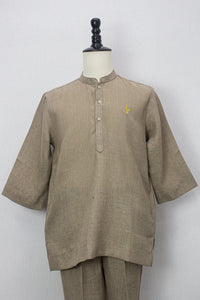 Linen Kurta, Mocha