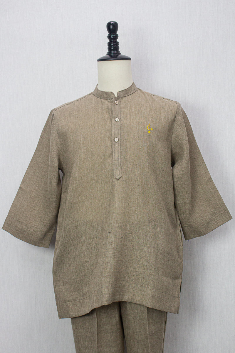Linen Kurta, Mocha