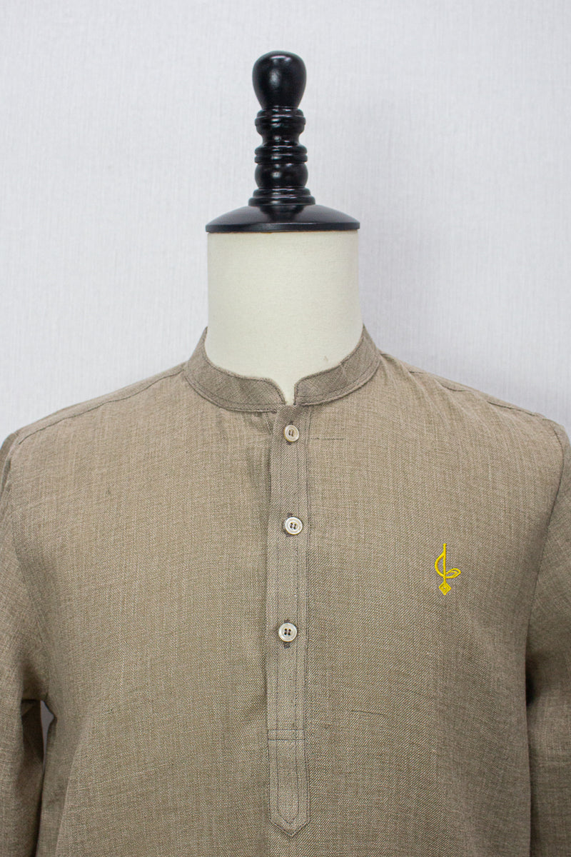 Linen Kurta, Mocha