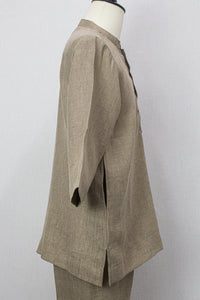 Linen Kurta, Mocha