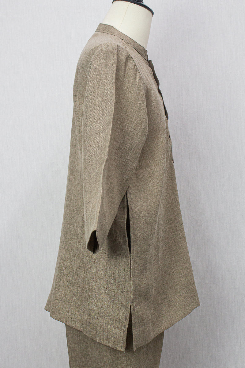 Linen Kurta, Mocha