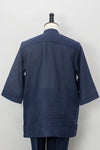Linen Kurta, Navy Blue