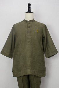 Linen Kurta, Olive