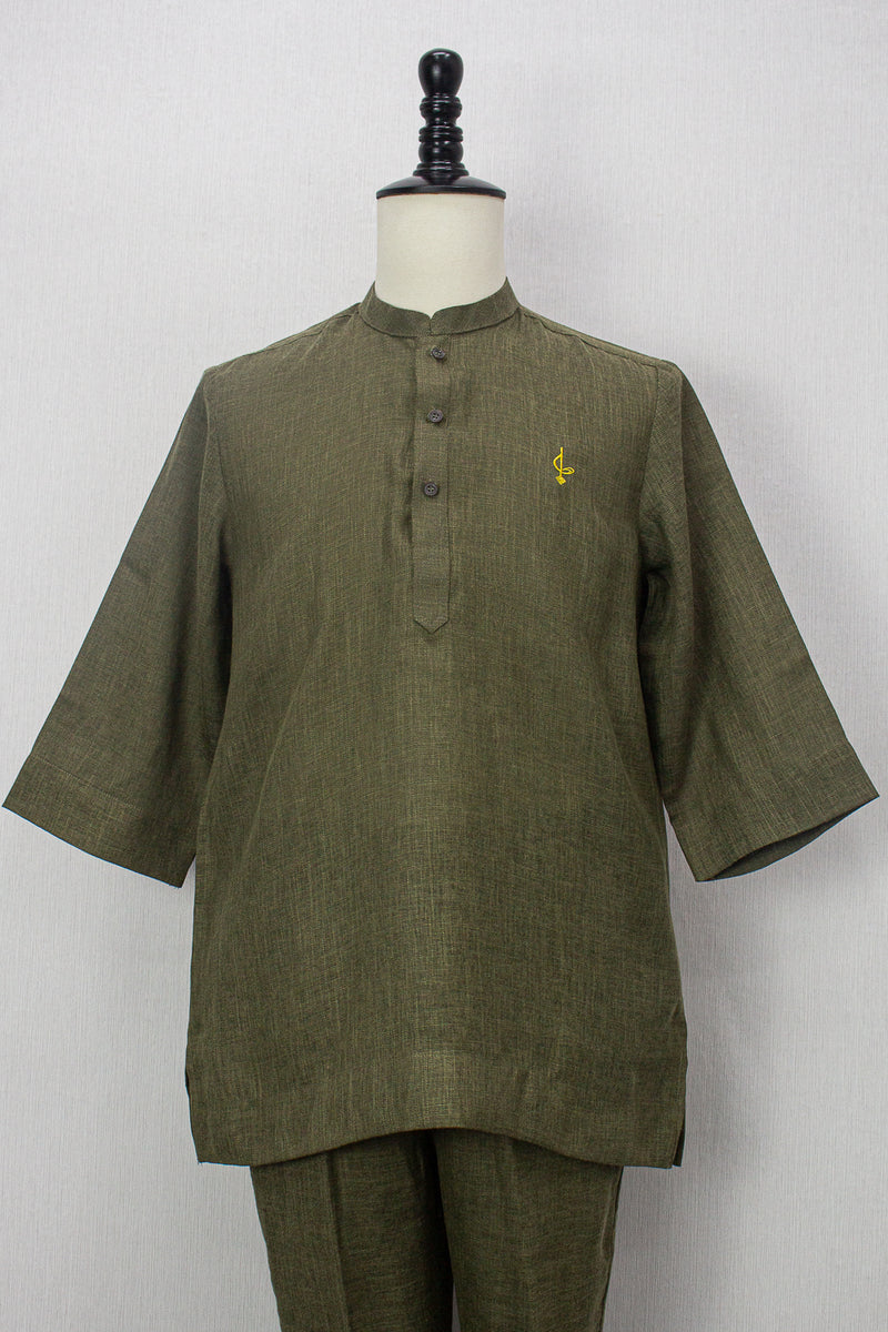 Linen Kurta, Olive