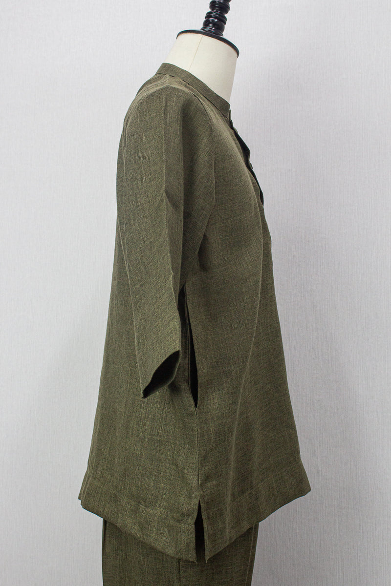 Linen Kurta, Olive