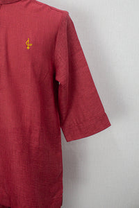 Linen Kurta, Red