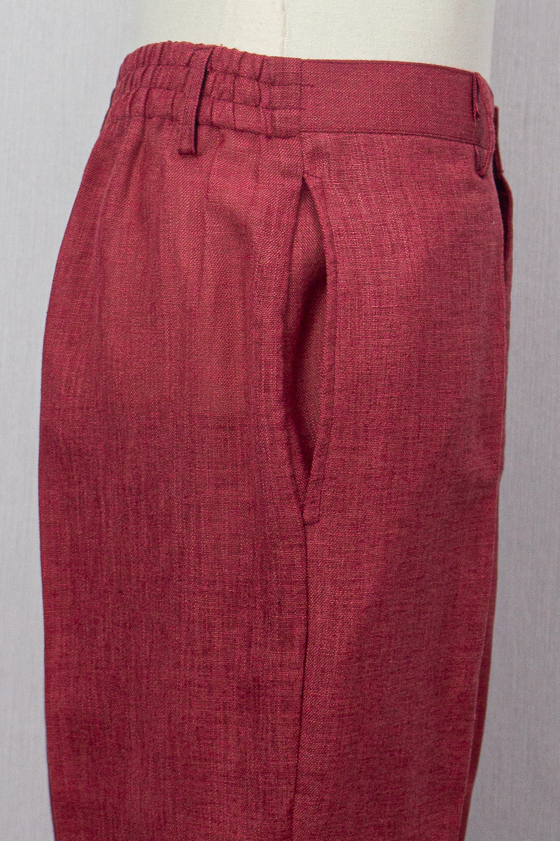Linen Pants, Red