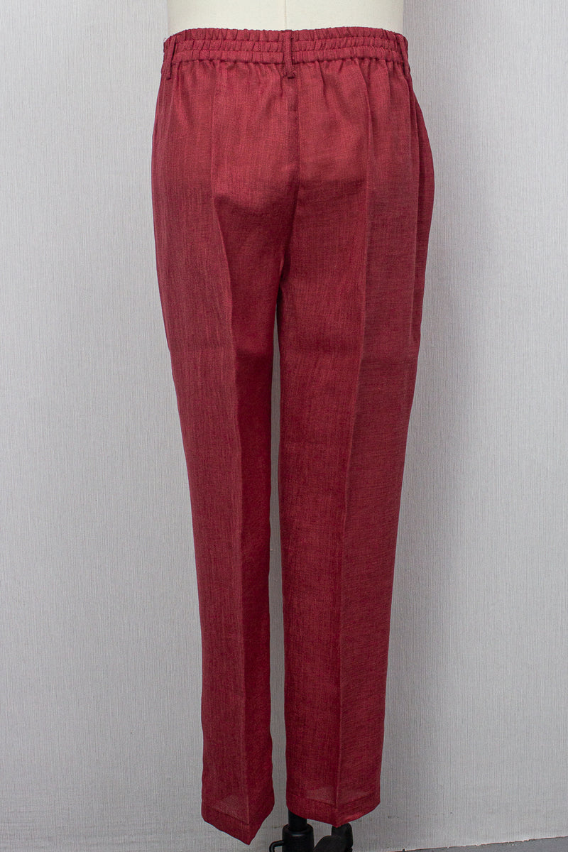 Linen Pants, Red