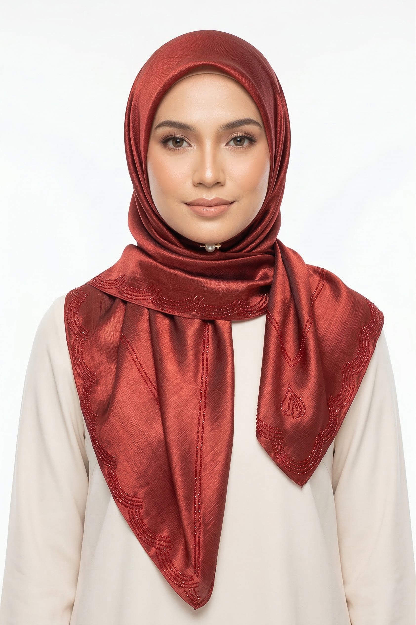 Square Scarf - Maroon