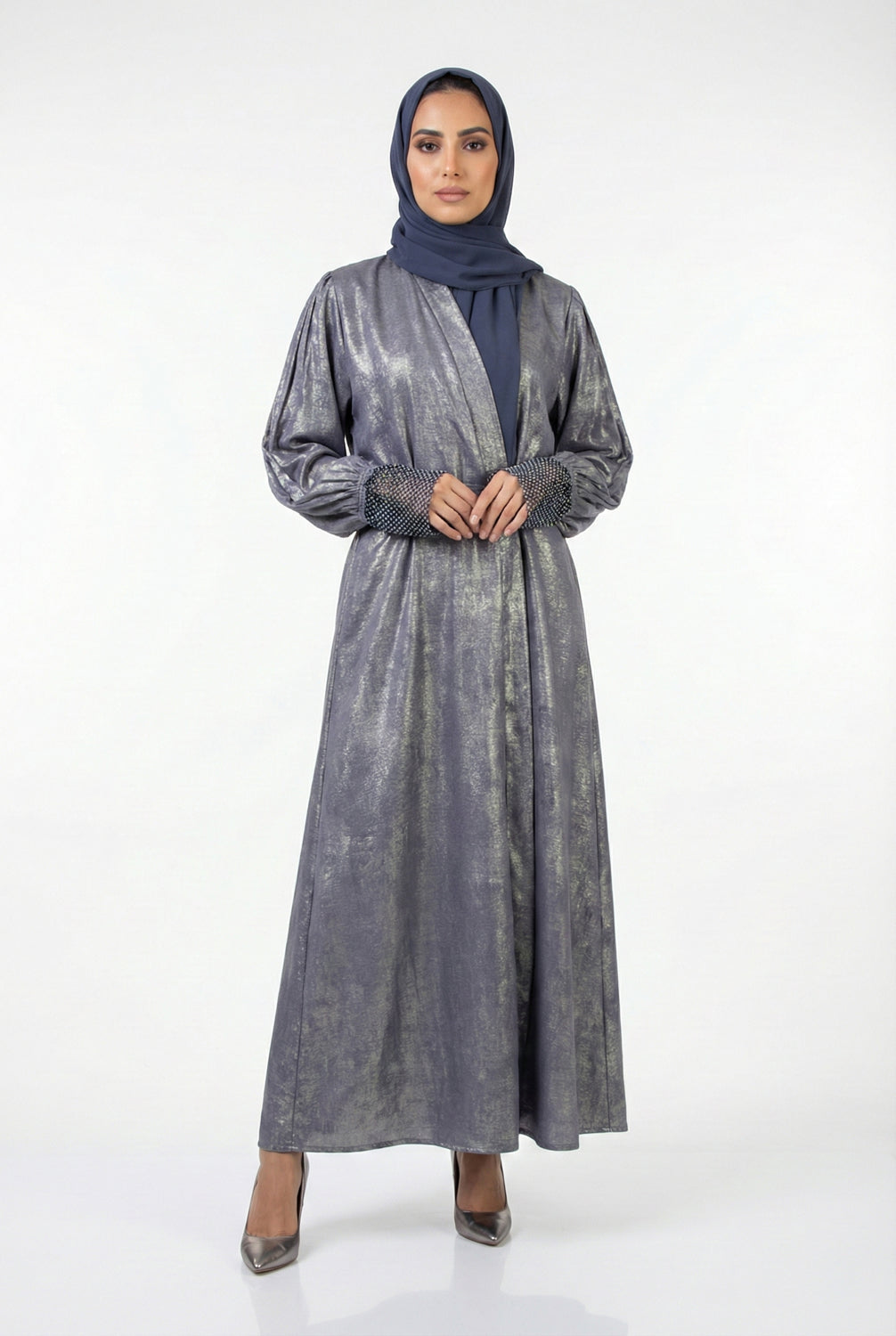 Mehra Abaya - Silver Grey