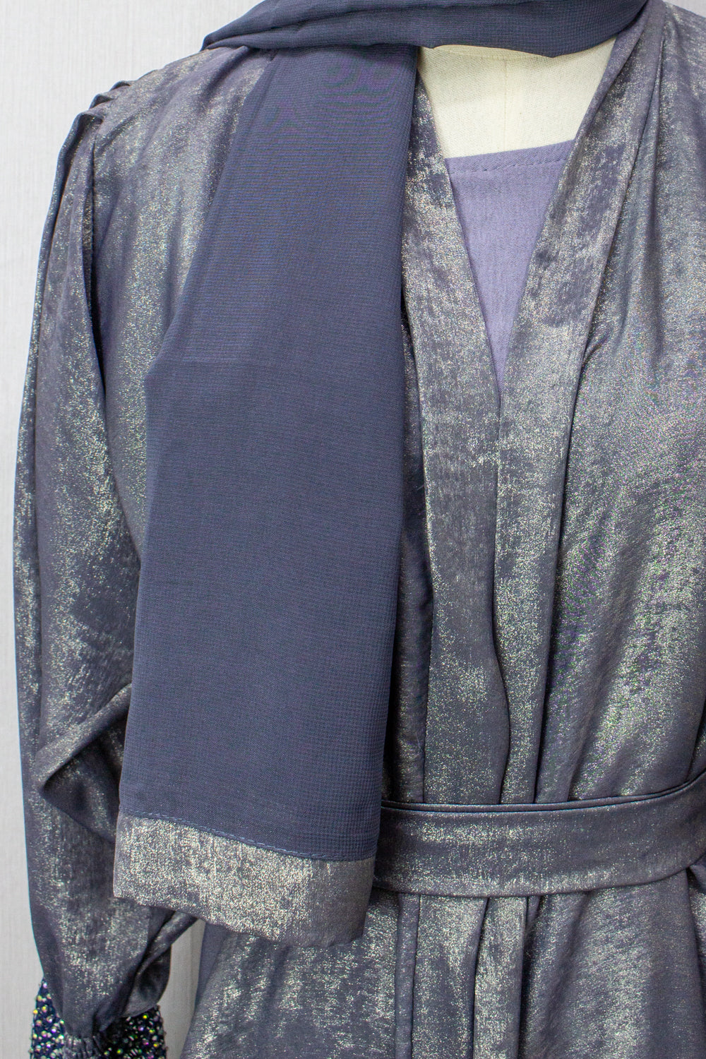 Mehra Abaya - Silver Grey