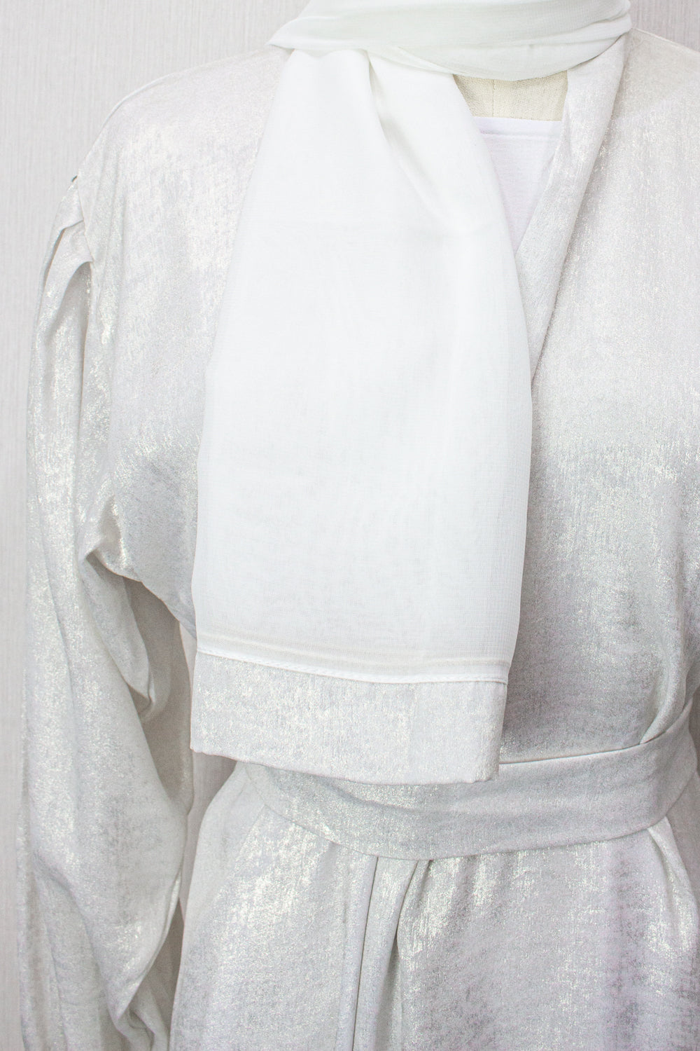 Mehra Abaya - Silver White