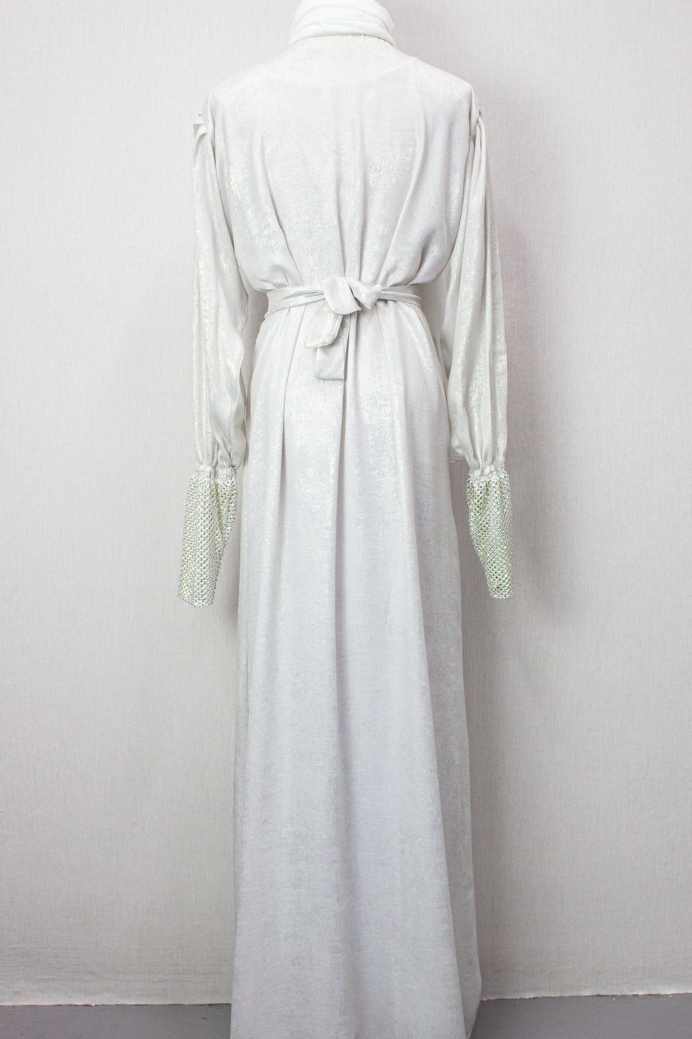 Mehra Abaya - Silver White