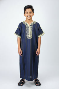 Morocco Kids Spiral - Navy Gold