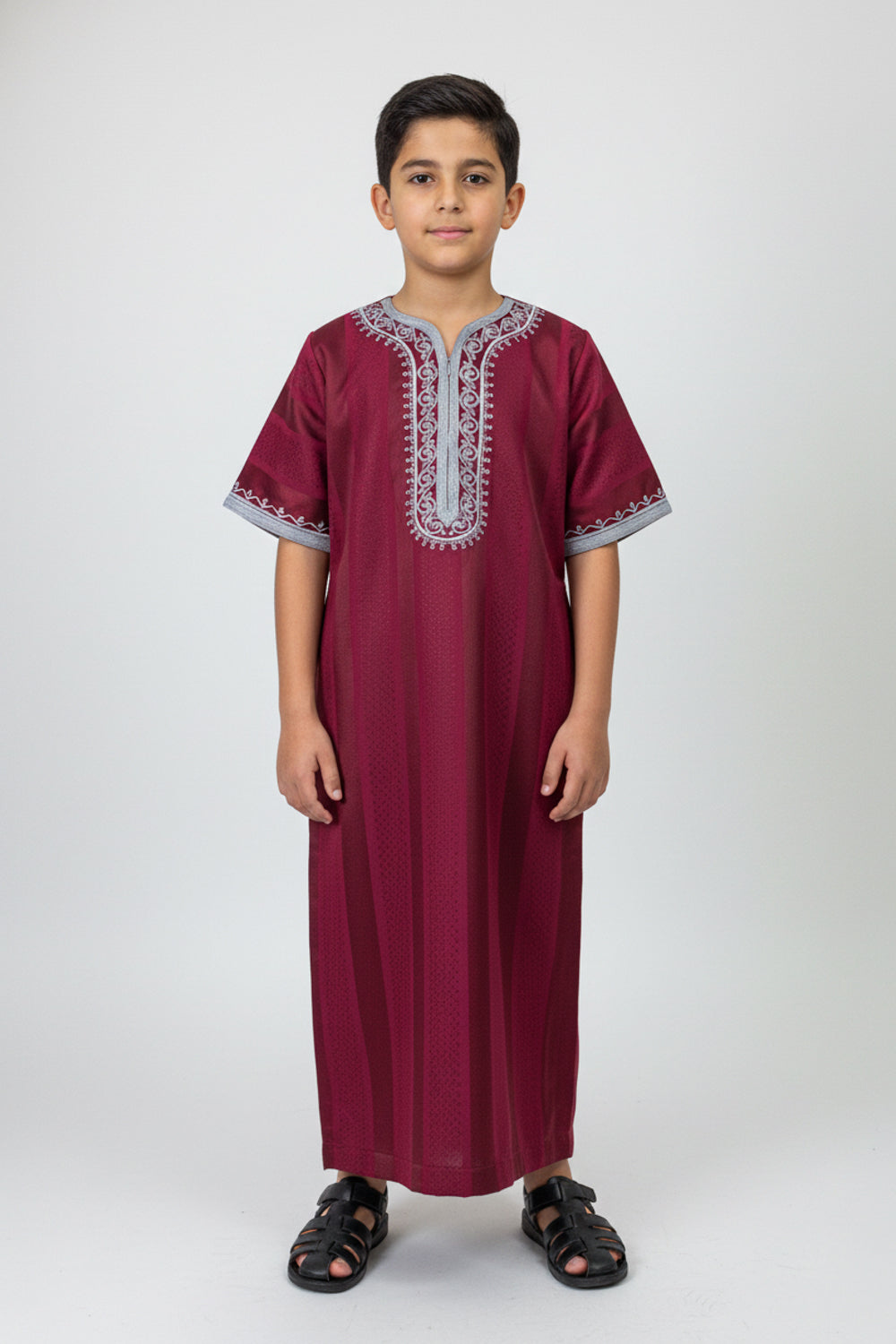 Morocco Kids Spiral - Maroon Silver