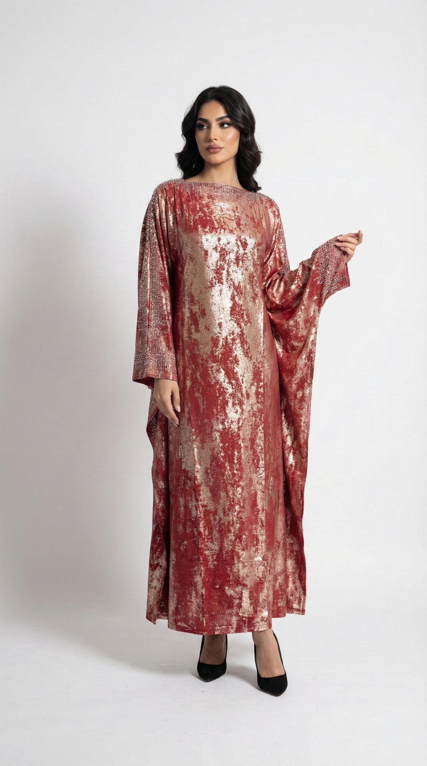 NN Shimmer Kaftan - Red