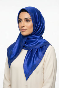 Square Scarf - Navy Blue