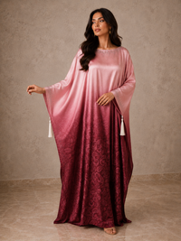 Ombre Kaftan - Burgundy