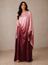 Ombre Kaftan - Burgundy