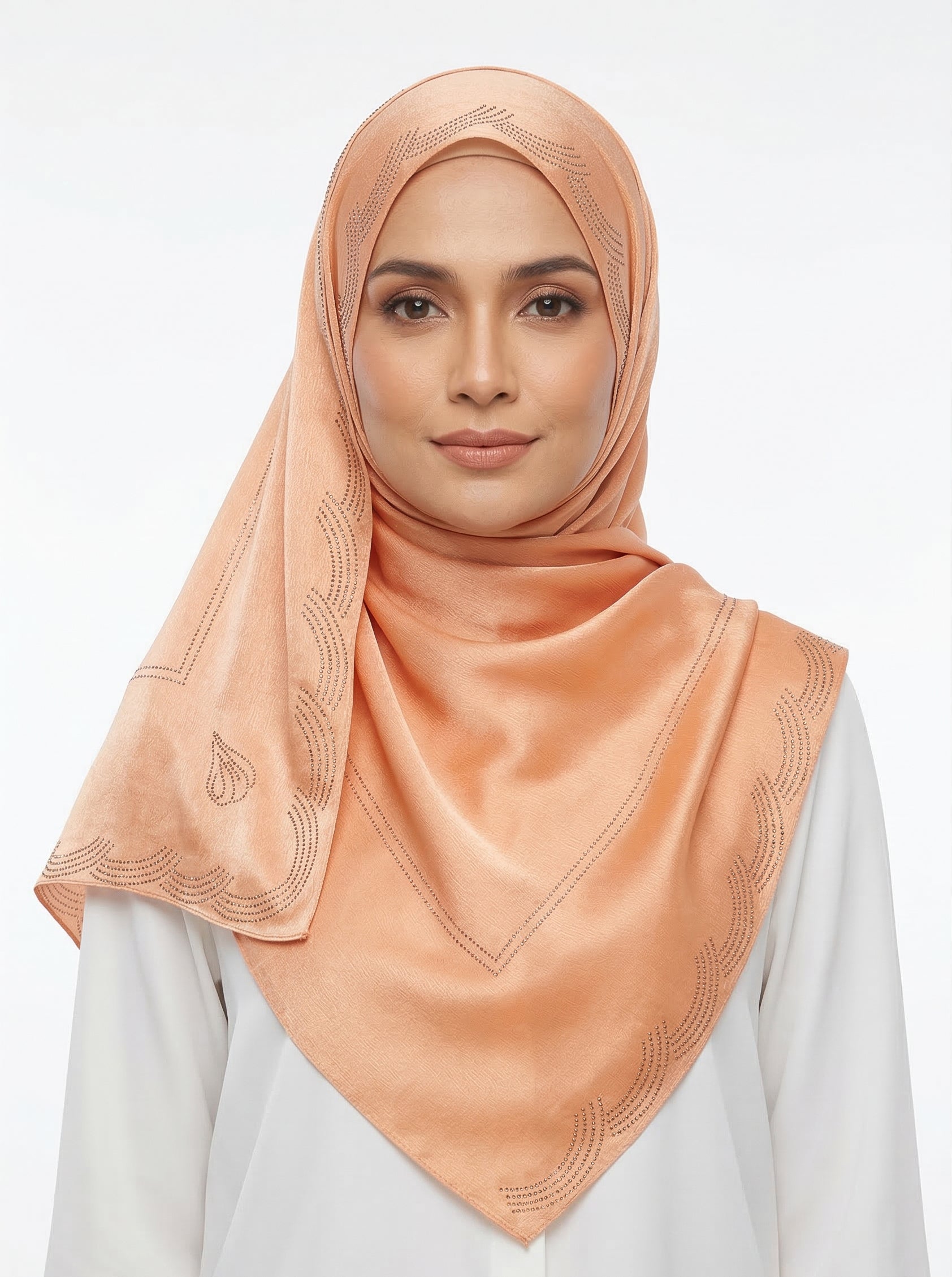 Square Scarf - Peach