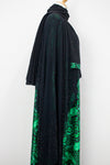 Queen Azizah Printed Abaya, Black