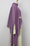 Queen Azizah Printed Abaya, Purple