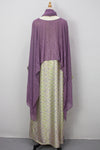 Queen Azizah Printed Abaya, Purple