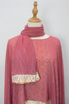 Queen Azizah Printed Abaya, Rose Pink