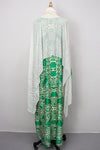 Queen Azizah Printed Abaya, White