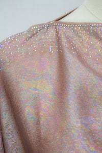 Rainbow Shimmer Kaftan 2, Dusty Pink