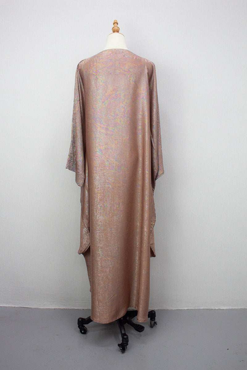 Rainbow Shimmer Kaftan 2, Dusty Pink