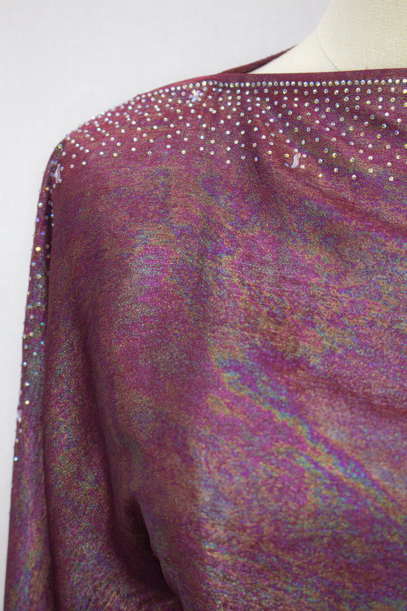 Rainbow Shimmer Kaftan 2, Maroon