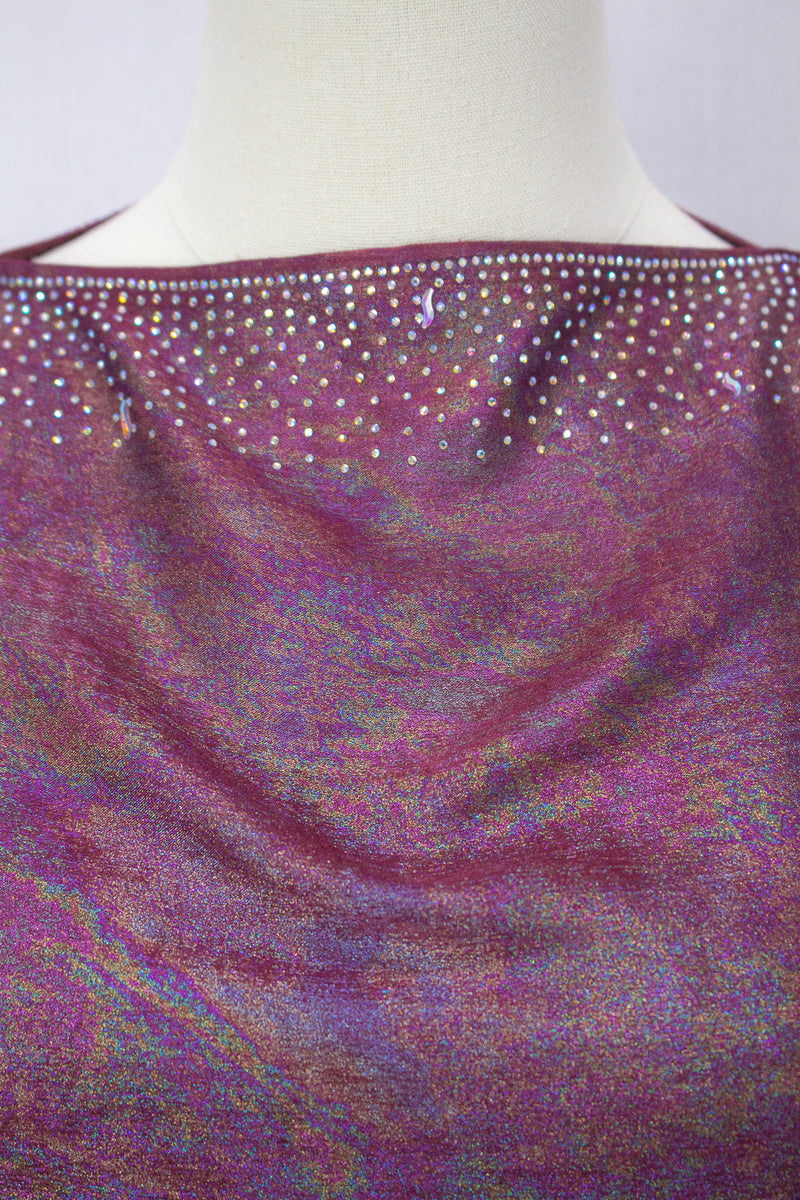 Rainbow Shimmer Kaftan 2, Maroon