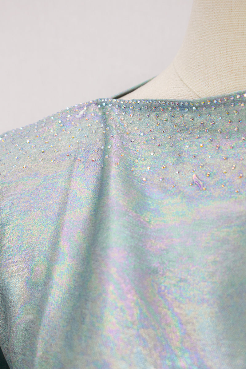 Rainbow Shimmer Kaftan 2, Mint Green