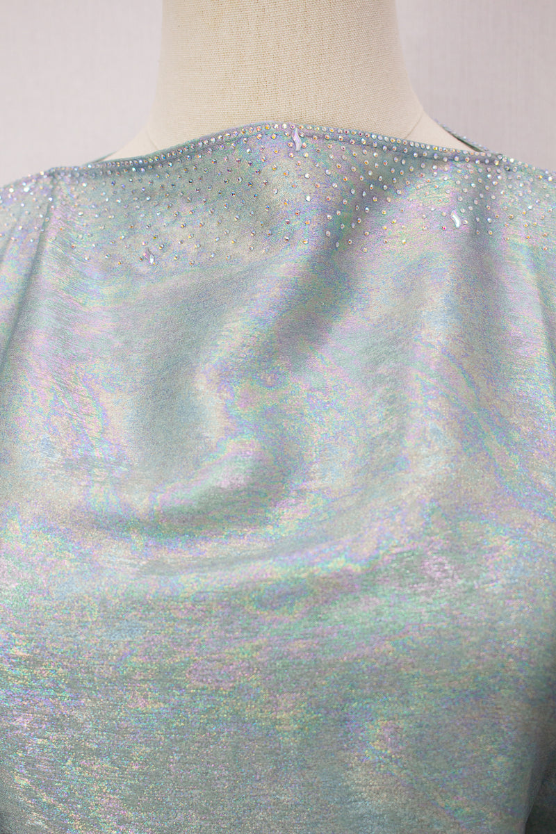 Rainbow Shimmer Kaftan 2, Mint Green