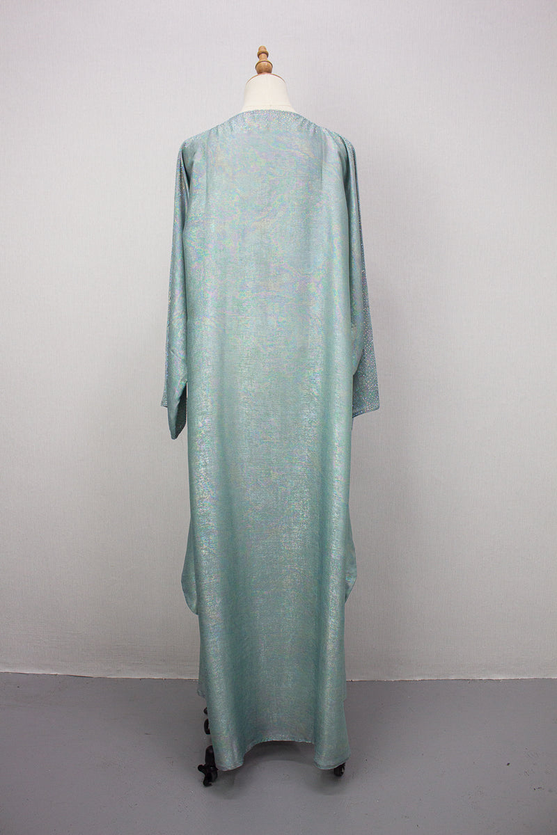 Rainbow Shimmer Kaftan 2, Mint Green