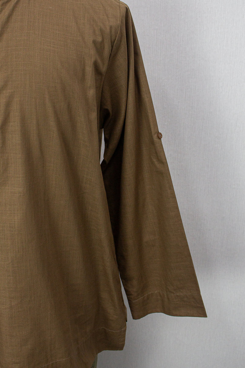 Riyaz Kurta Men in Olive Brown