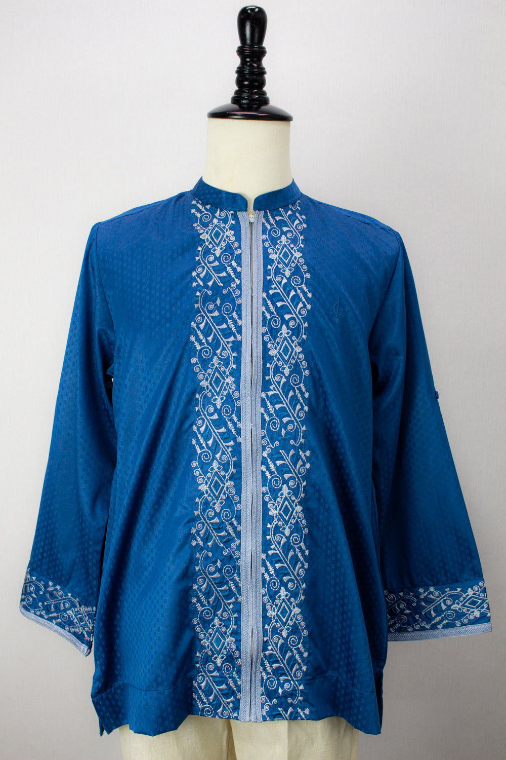 Zipper Kurta - Blue
