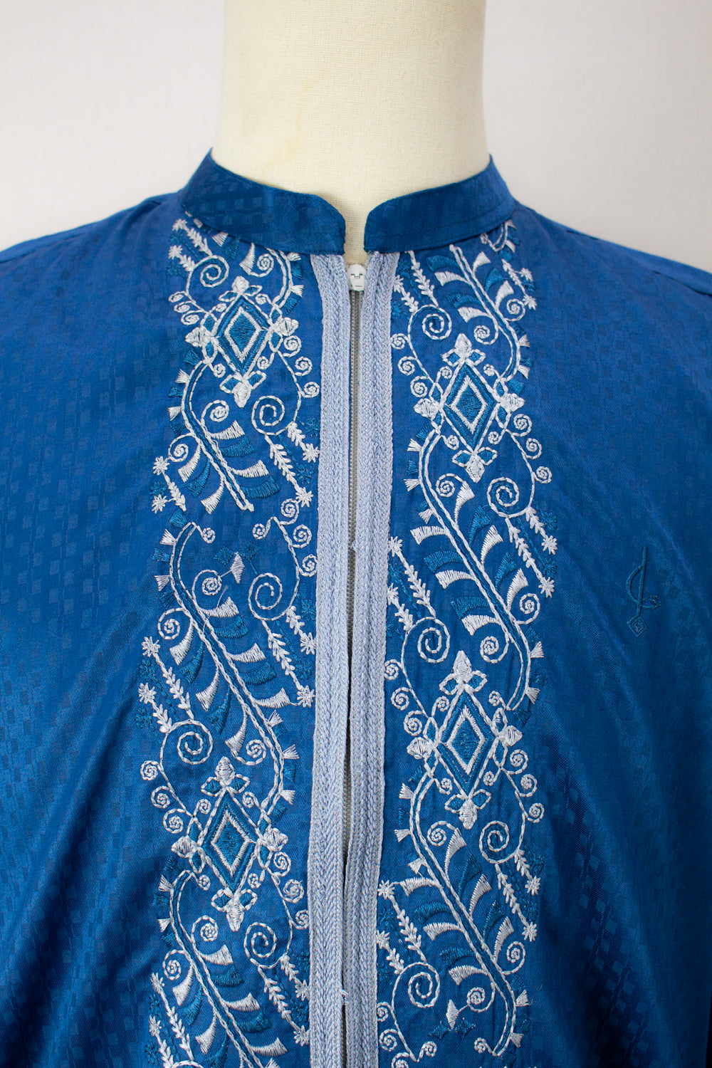 Zipper Kurta - Blue